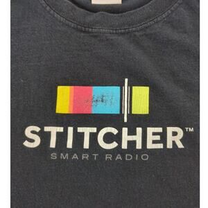 STITCHER SMART RADIO Black T shirtPodcast Adult Size XL Gildan
